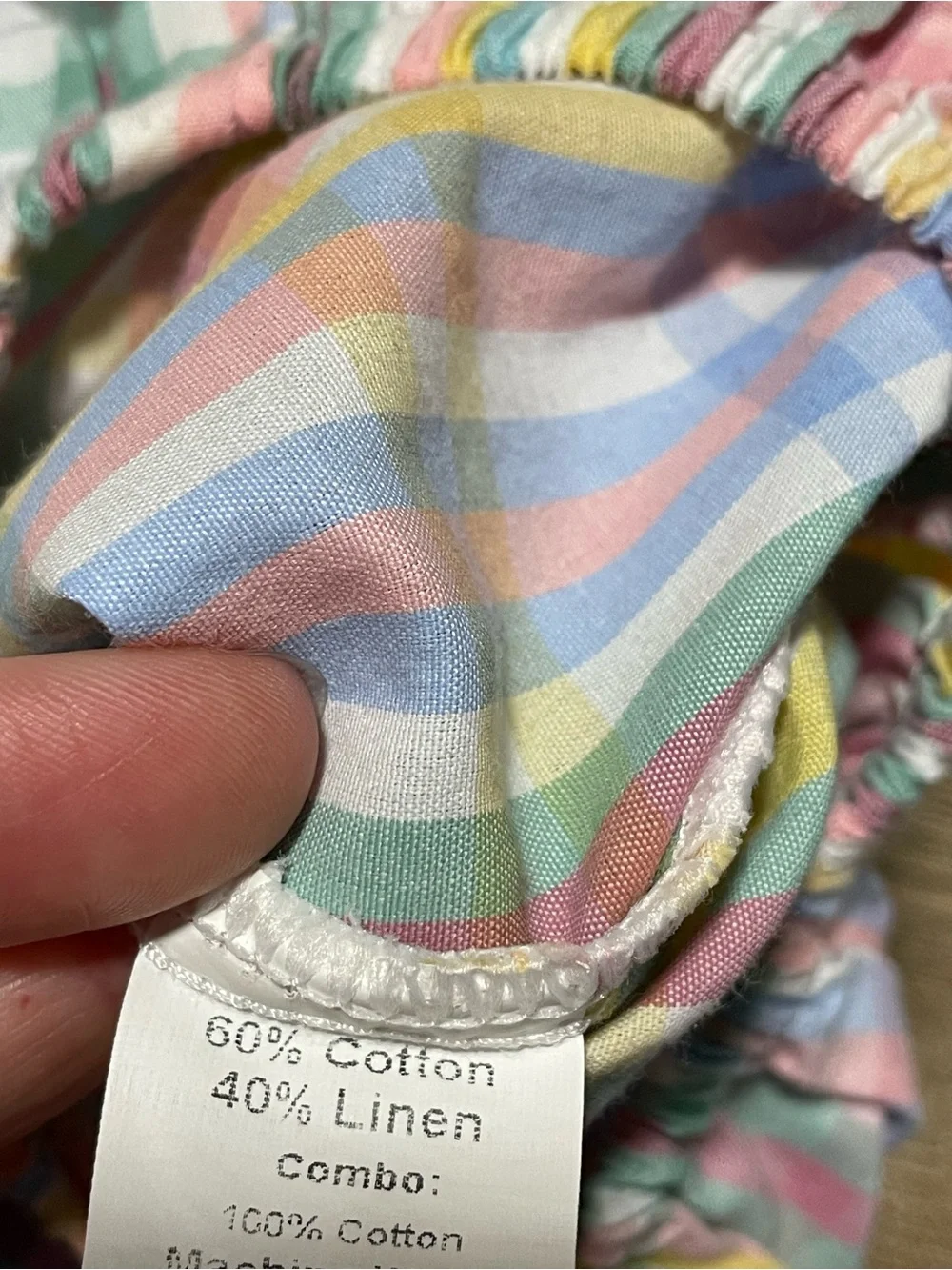 Pastel Plaid Peter Pan Collar Baby Romper